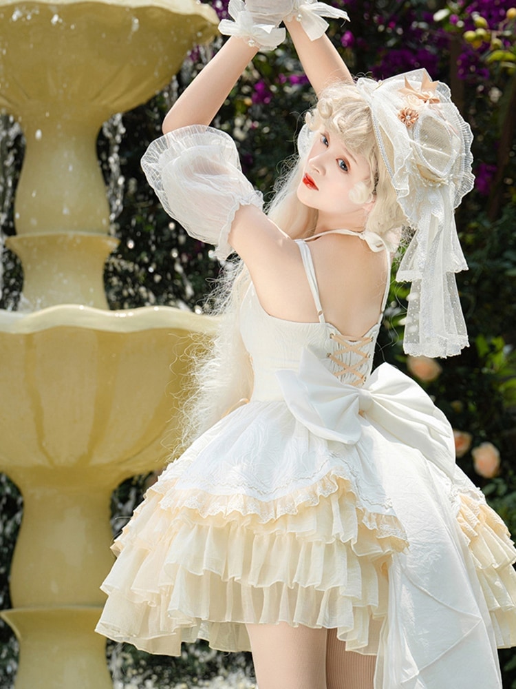 【激安本日限定】ロリータ ワンピースロリータ プリンセスドレス レギュラー ウェディングドレス 犬細 スリムフィット フラワー ウェディング ゴージャス ロリータドレス