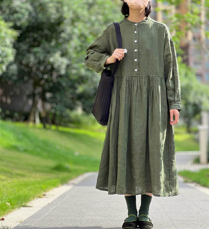 ワンピース リネン100% 長袖 秋 春 シャツワンピース スタンドカラー レディース リネン 麻 無地 長袖 大きいサイズ チュニック ゆったり ナチュラル オシャレ シンプル カジュアル 着回し ワンピース リネン100% 長袖 秋 春 シャツワンピース スタンドカラー レディース リネン 麻 無地 長袖 大きいサイズ チュニック ゆったり ナチュラル オシャレ シンプル カジュアル 着回し
