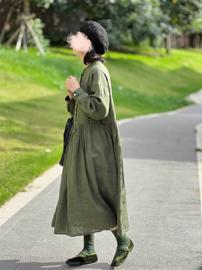 ワンピース リネン100% 長袖 秋 春 シャツワンピース スタンドカラー レディース リネン 麻 無地 長袖 大きいサイズ チュニック ゆったり ナチュラル オシャレ シンプル カジュアル 着回し ワンピース リネン100% 長袖 秋 春 シャツワンピース スタンドカラー レディース リネン 麻 無地 長袖 大きいサイズ チュニック ゆったり ナチュラル オシャレ シンプル カジュアル 着回し