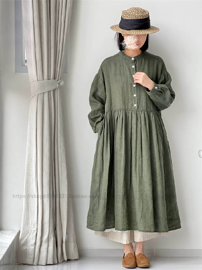 ワンピース リネン100% 長袖 秋 春 シャツワンピース スタンドカラー レディース リネン 麻 無地 長袖 大きいサイズ チュニック ゆったり ナチュラル オシャレ シンプル カジュアル 着回し ワンピース リネン100% 長袖 秋 春 シャツワンピース スタンドカラー レディース リネン 麻 無地 長袖 大きいサイズ チュニック ゆったり ナチュラル オシャレ シンプル カジュアル 着回し