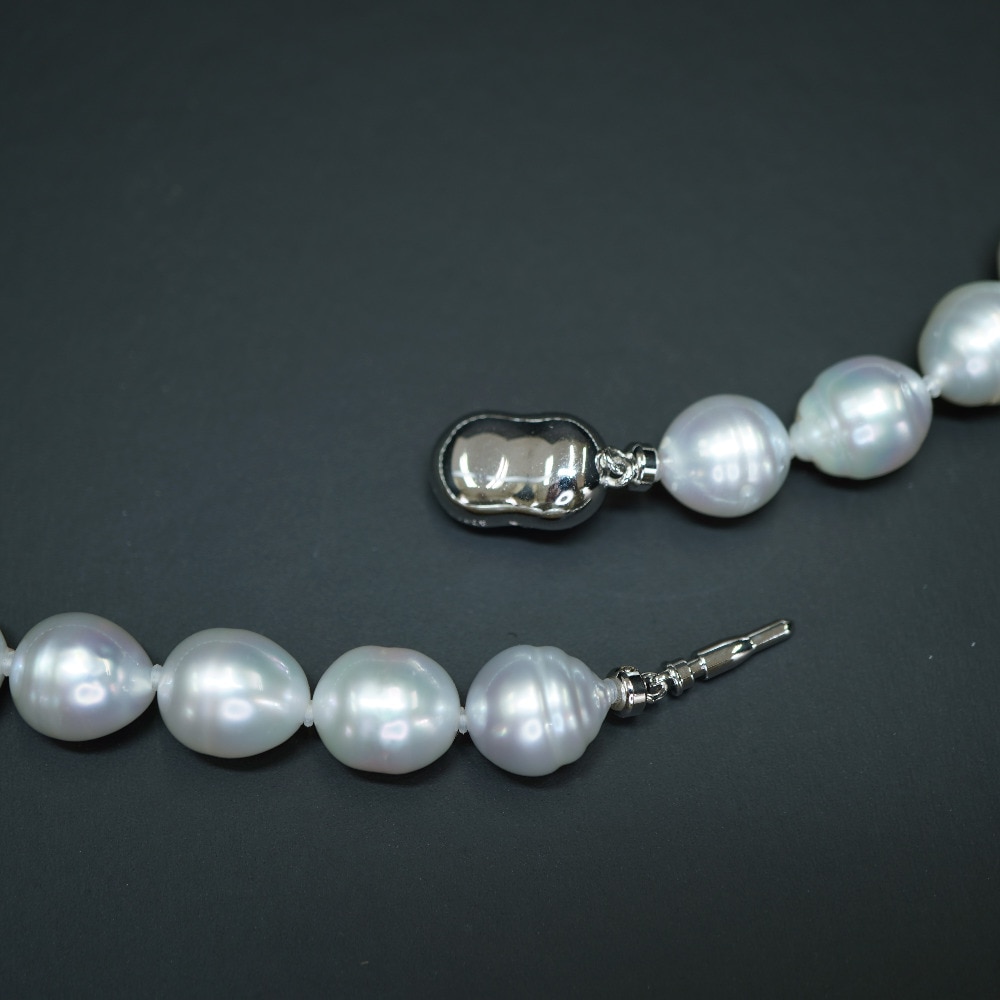 美品 11-14mm 南洋バロックパール ネックレス パール/シルバー925