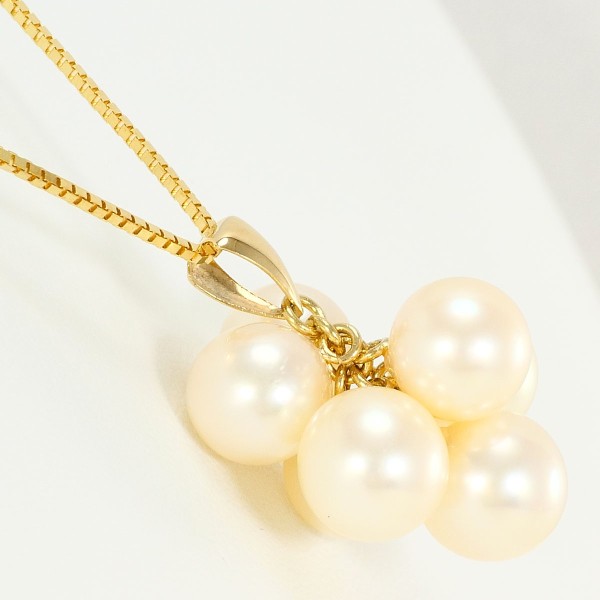 K18 18金 YG ネックレス パール(真珠) 中古 K18 18金 YG ネックレス パール(真珠) 中古