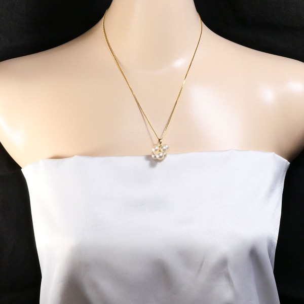 K18 18金 YG ネックレス パール(真珠) 中古 K18 18金 YG ネックレス パール(真珠) 中古