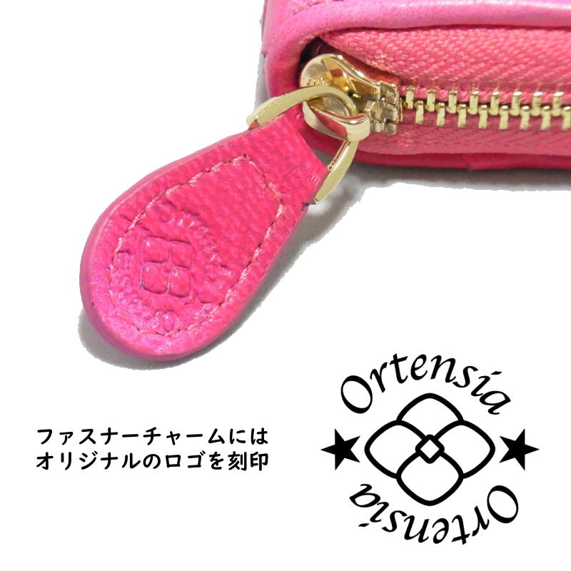 オルテンシア ラウンドファスナー 長財布 本革 メッシュ イントレチャート (レディース 女性)ピンク桃色/高級イタリアンレザーを使用した編み込みロングウォレット オルテンシア ラウンドファスナー 長財布 本革 メッシュ イントレチャート (レディース 女性)ピンク桃色/高級イタリアンレザーを使用した編み込みロングウォレット