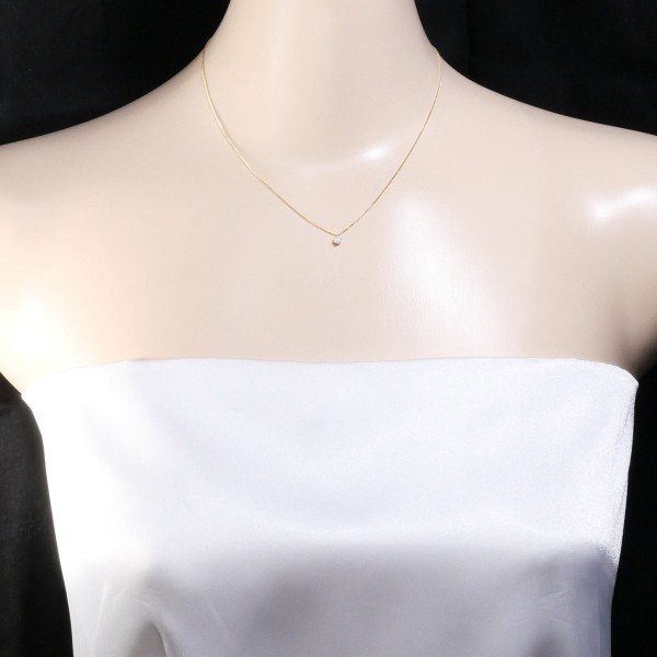 K18 18金 YG イエローゴールド ネックレス ダイヤ 0.121 ジュエリー 中古 K18 18金 YG イエローゴールド ネックレス ダイヤ 0.121 ジュエリー 中古