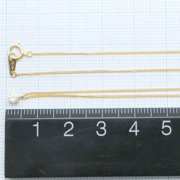 K18 18金 YG イエローゴールド ネックレス ダイヤ 0.121 ジュエリー 中古 K18 18金 YG イエローゴールド ネックレス ダイヤ 0.121 ジュエリー 中古