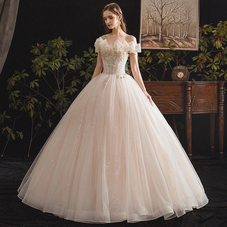 【高.品.質】 高級感 気質 ワンピース 刺繍 花嫁ロングドレス 結婚式ワンピース パーティードレス 結婚式 ドレス 高級ドレス 韓国ファッション