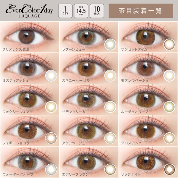エバーカラーワンデー ルクアージュ 1箱10枚3箱セット (ゆうパケット送料無料) 新木優子