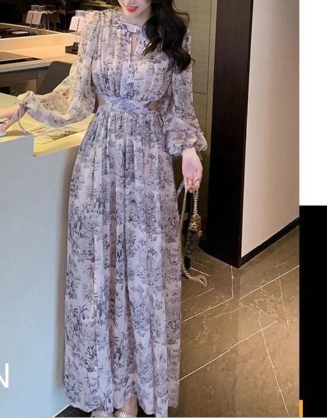 レディース ワンピース ドレス ロング マキシ 長袖 ボリューム袖 ランタンスリーブ ラウンドネック フレア Aライン フェミニン シフォン スリット ファスナー ハイウエスト 異国風 肌見せ レディース ワンピース ドレス ロング マキシ 長袖 ボリューム袖 ランタンスリーブ ラウンドネック フレア Aライン フェミニン シフォン スリット ファスナー ハイウエスト 異国風 肌見せ