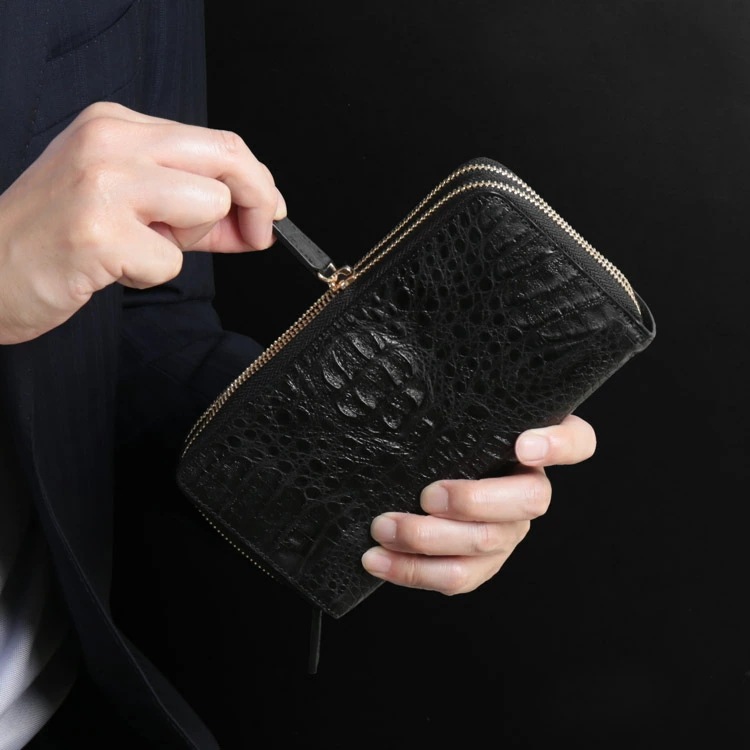 カイマン(頭)レザーダブルファスナー長財布 カイマン(頭)レザーダブルファスナー長財布