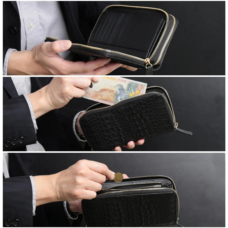 カイマン(頭)レザーダブルファスナー長財布 カイマン(頭)レザーダブルファスナー長財布