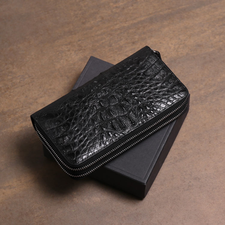 カイマン(頭)レザーダブルファスナー長財布 カイマン(頭)レザーダブルファスナー長財布