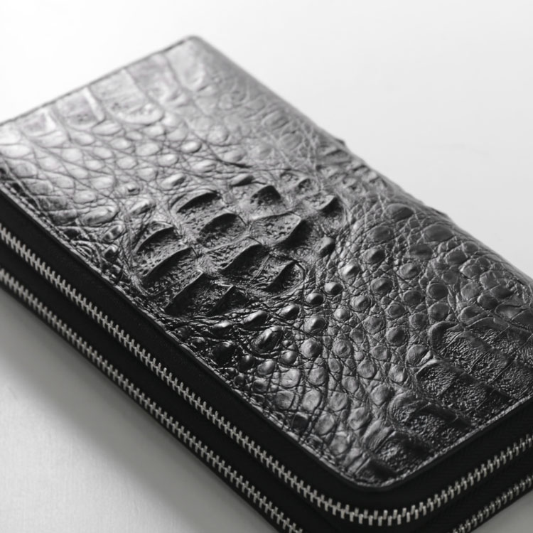 カイマン(頭)レザーダブルファスナー長財布 カイマン(頭)レザーダブルファスナー長財布