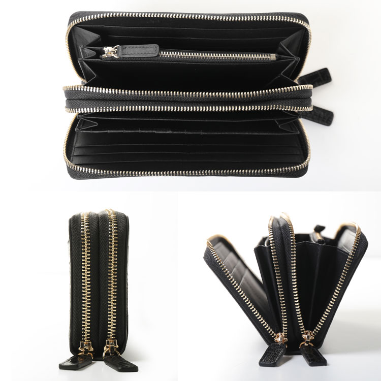 カイマン(頭)レザーダブルファスナー長財布 カイマン(頭)レザーダブルファスナー長財布