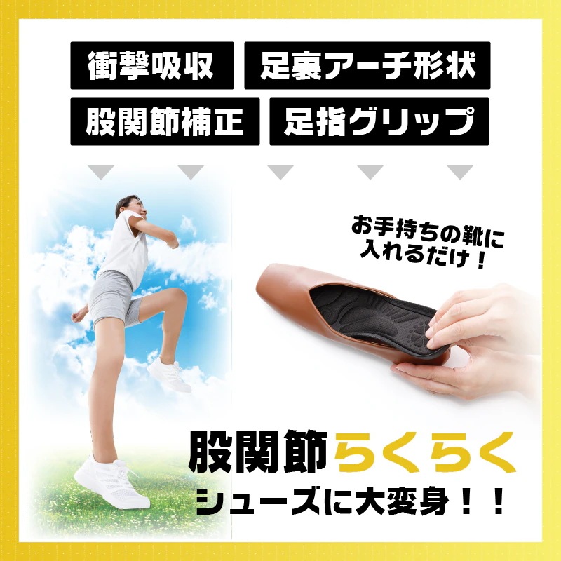 【お得!3個セット】 股関節ムーブサポートインソール【衝撃吸収 アーチサポート かかと 股関節痛 股関節 痛み軽減 対策 O脚 中敷き中敷 土踏まず 補正 偏平足 靴底】 【お得!3個セット】 股関節ムーブサポートインソール【衝撃吸収 アーチサポート かかと 股関節痛 股関節 痛み軽減 対策 O脚 中敷き中敷 土踏まず 補正 偏平足 靴底】