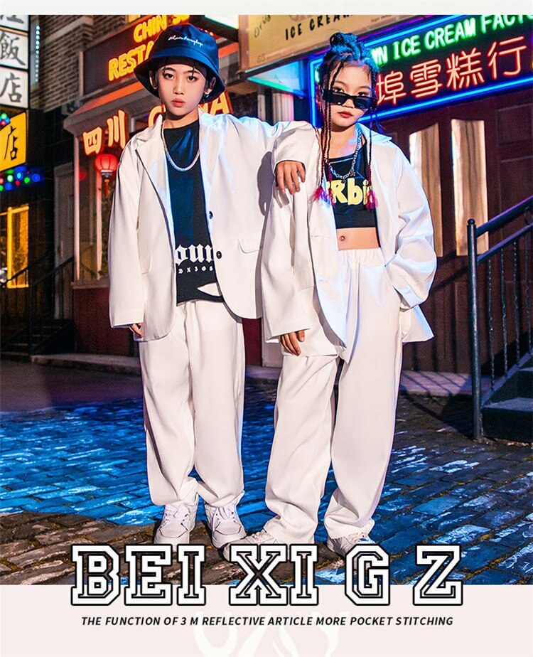 スーツセット ダンス衣装 キッズ ヒップホップ ジャケット 派手 韓国 k-popキッズ ベビー