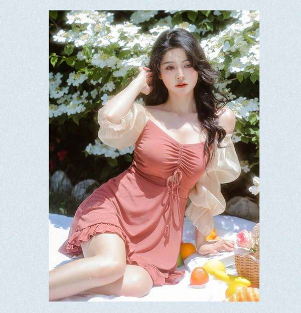 ワンピース水着 体型カバー ぽっちゃり オレンジ 水着 レディース 大きいサイズ 韓国 ビグリボン カットアウト 可愛い 袖付き フリル 胸開き 痩せ見え ビーチ プール 海 水泳 セクシー オトナ女 ワンピース水着 体型カバー ぽっちゃり オレンジ 水着 レディース 大きいサイズ 韓国 ビグリボン カットアウト 可愛い 袖付き フリル 胸開き 痩せ見え ビーチ プール 海 水泳 セクシー オトナ女