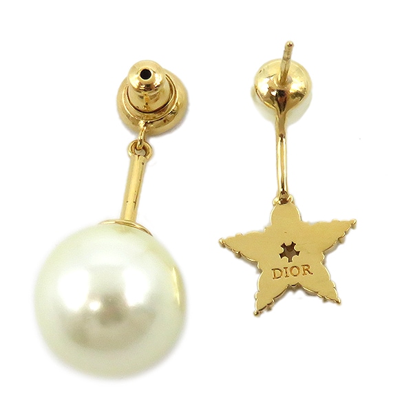 クリスチャンディオール Christian Dior ピアス トライバル パール