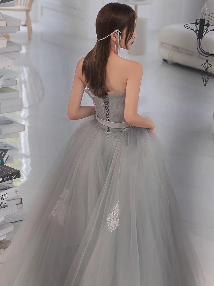 ウェディングドレス グレー パーティードレス トレーンライン 花嫁ロングドレス 簡約 結婚式 二次会 エレガント レース お呼ばれ 挙式 ウェディングドレス グレー パーティードレス トレーンライン 花嫁ロングドレス 簡約 結婚式 二次会 エレガント レース お呼ばれ 挙式