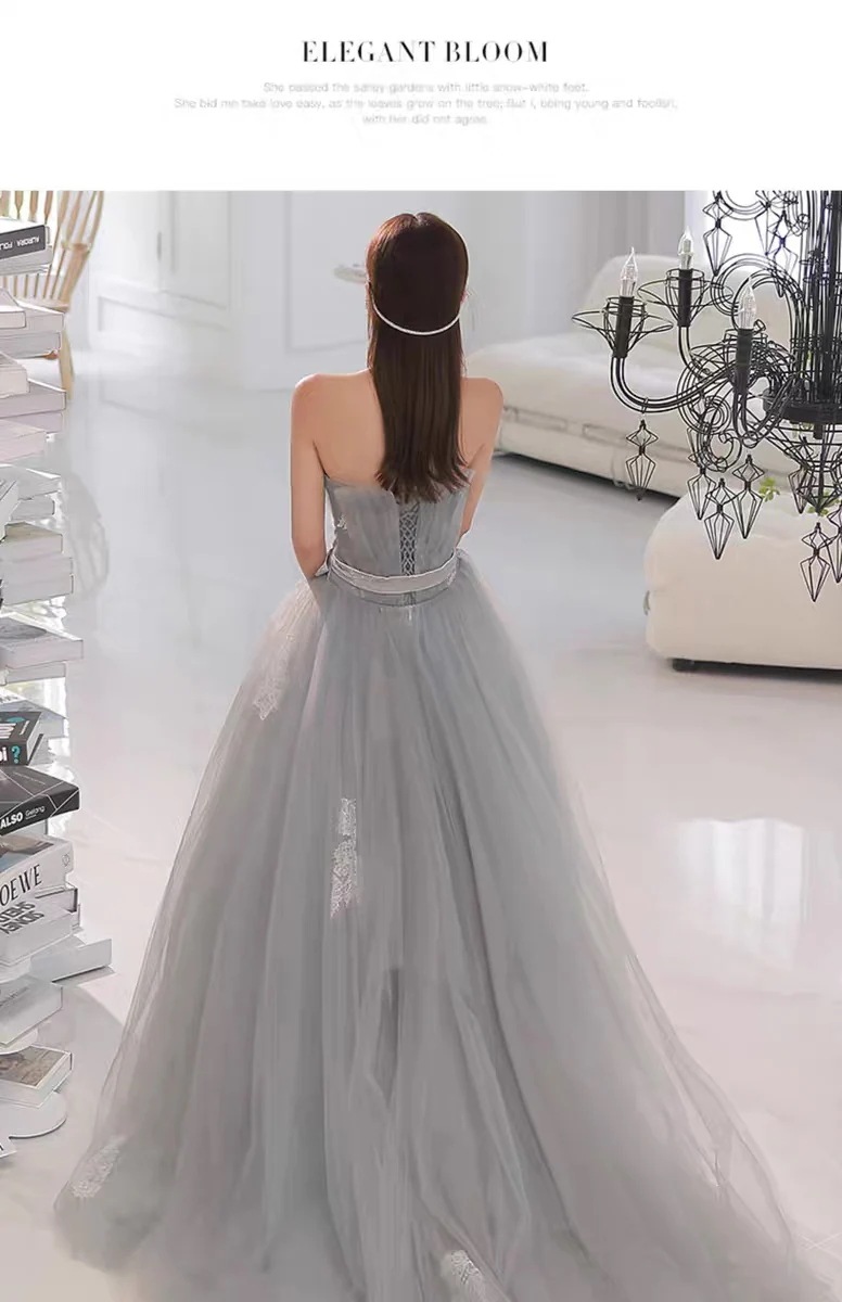 ウェディングドレス グレー パーティードレス トレーンライン 花嫁ロングドレス 簡約 結婚式 二次会 エレガント レース お呼ばれ 挙式 ウェディングドレス グレー パーティードレス トレーンライン 花嫁ロングドレス 簡約 結婚式 二次会 エレガント レース お呼ばれ 挙式