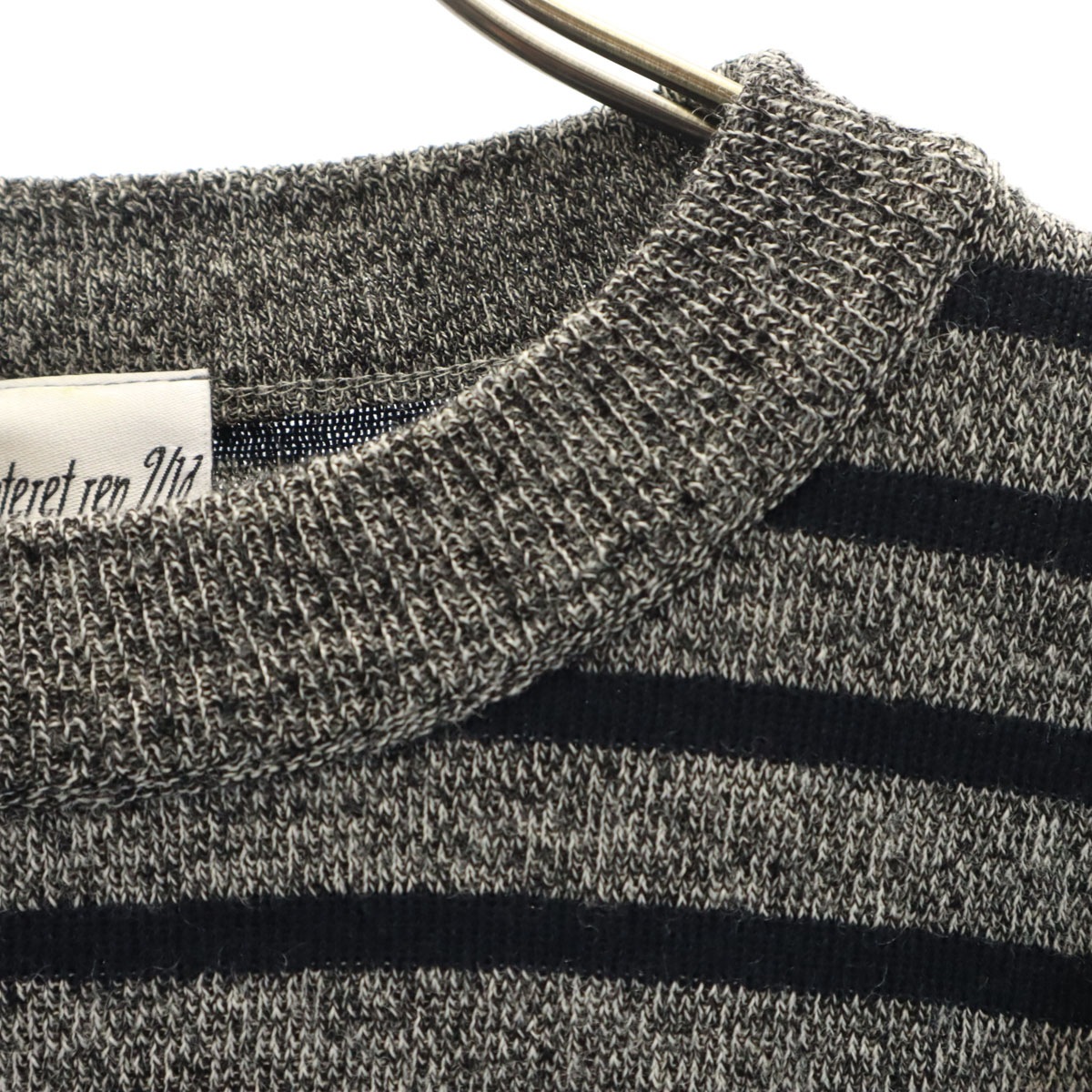 S.N.S. HERNING エスエヌエス ハーニング ボーダー柄 長袖 セーター S グレー メンズ 古着 S.N.S. HERNING エスエヌエス ハーニング ボーダー柄 長袖 セーター S グレー メンズ 古着