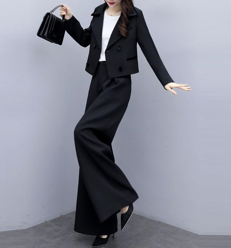 おしゃれ セットアップ レディース パンツスーツ ワイドパンツ ガチョウパンツ ゆったり 2点セット ママ 母親 L オフィス 通勤 事務所 フォマール 卒業式 入学式 30代40代50代 大