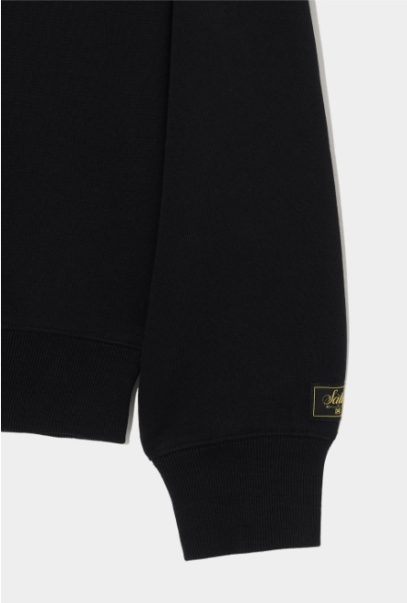 ★SATUR★ Lausanne Sweatshirt Black SATUR】 LAUSANNE V-NECK COLLAR SWEATSHIRTS : CLASSIC BLACK T