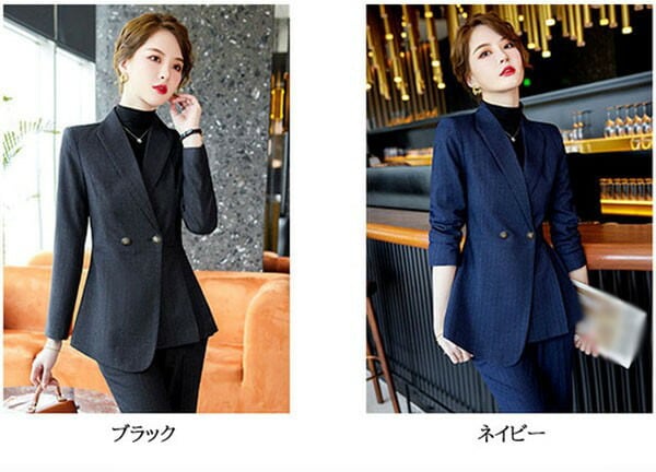 【本日限定】ストライプスーツ レディース 大きいサイズ 通勤 事務服 就活 就職活動 面接 仕事着 フォーマル 上下セット 長袖 オフィス ビジネス 事務服 制服 おしゃれ ネイビー 黒 大きいサイズ v6bet.boo