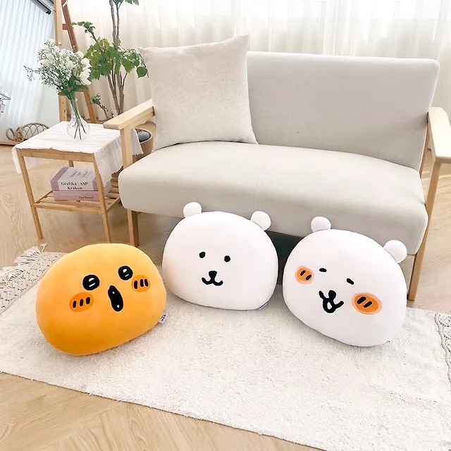 自分ツッコミくま顔のクッション 自分ツッコミくま顔のクッション