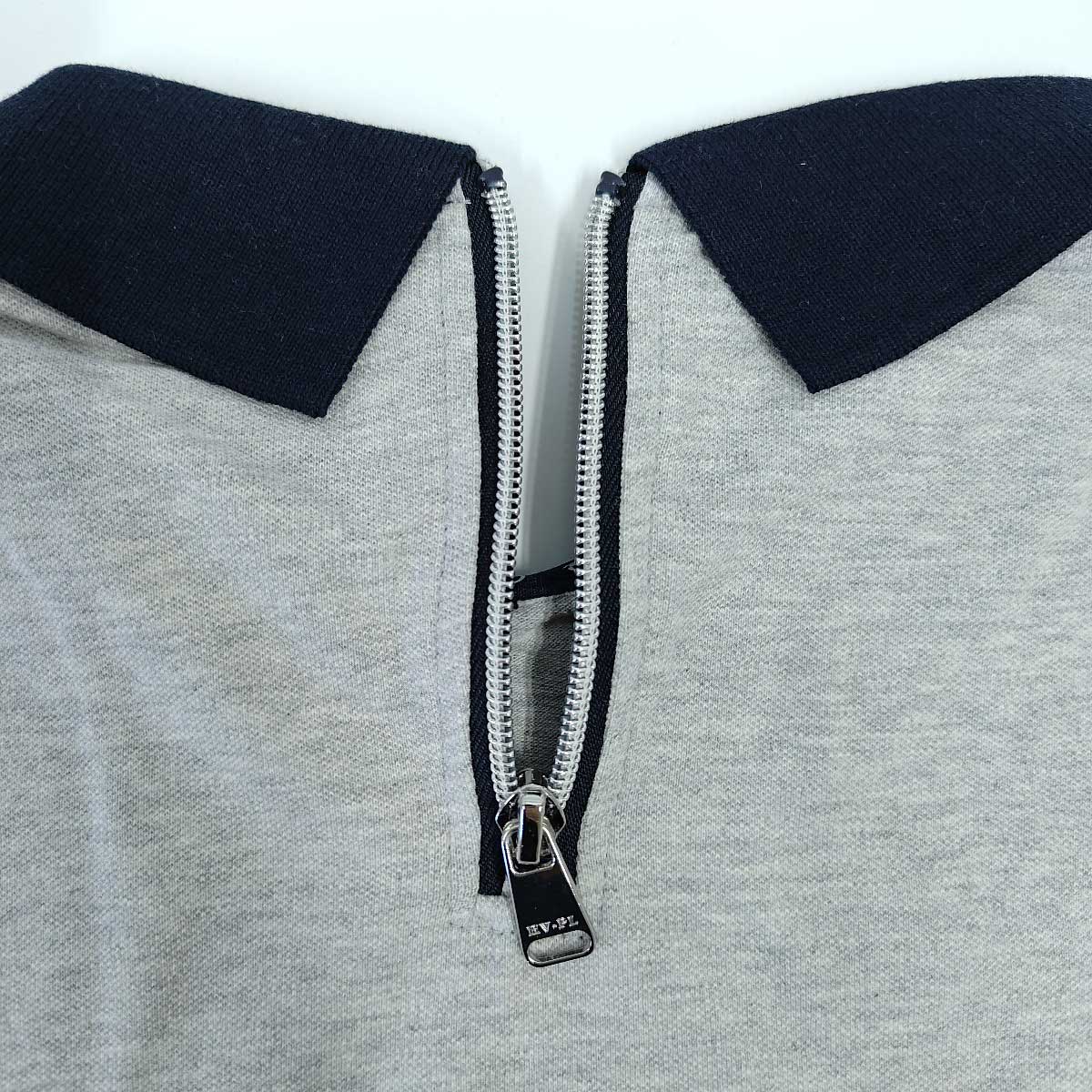 【中古・未使用品】HV POLO CHILLY 半袖 ニット カットソー シャツ 乗馬 馬術 S グレー レディース トップス バックファスナー 中古・未使用品】HV POLO CHILLY 半袖 ニット カットソー シャツ