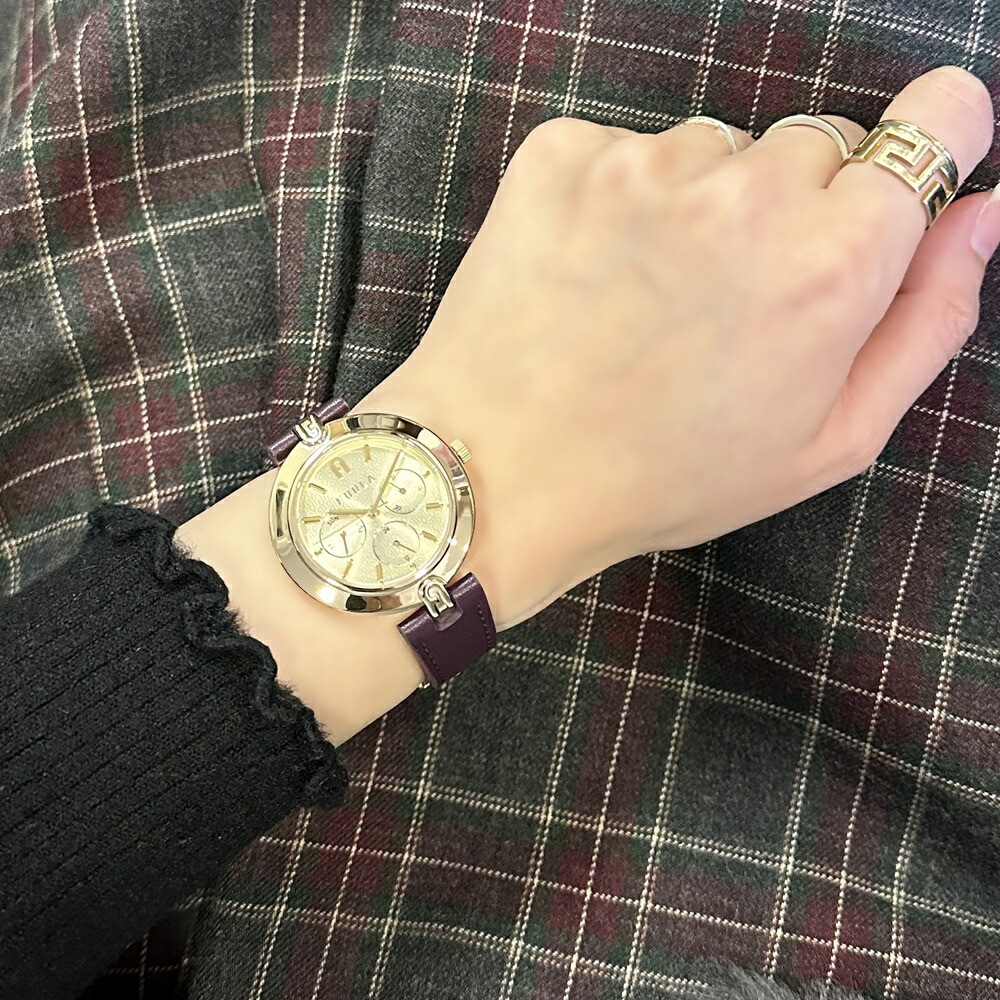 フルラ 腕時計 レディース パープル レザー 記念日 シンプル フルラ 腕時計 手表 レディース ブランド きれい シンプル