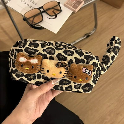 Qoo10] 韓国ペンケース かわいいヒョウ柄 ins : おもちゃ・知育