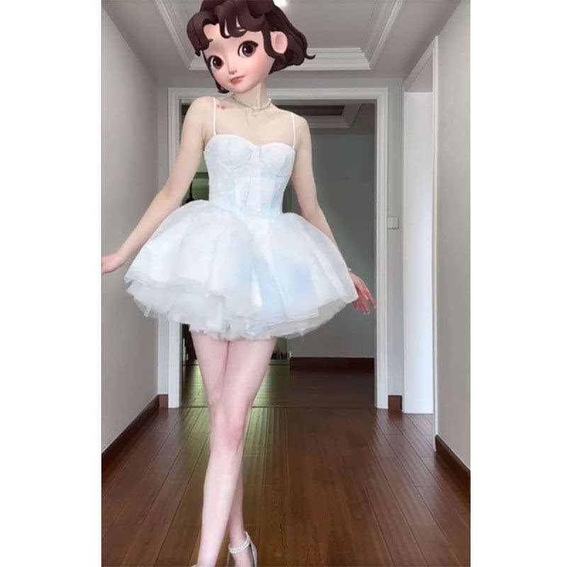 ウェディングドレス ブルーロリータ ブトップ&テールドレス ロリータプリンセス ふっくらスリム ウェディングドレス ブルーロリータ ブトップ&テールドレス ロリータプリンセス ふっくらスリム