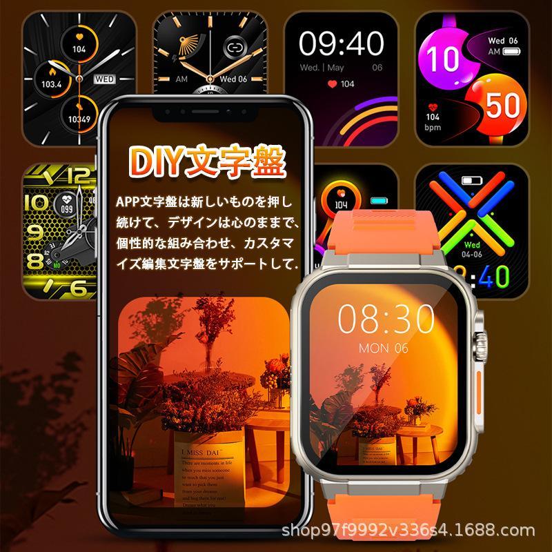 スマートウォッチ 日本製センサー 血圧測定 通話機能 着信通知 録音機能 ローカル音楽再生 血中酸素 心拍数 体温測定 歩数計 100+運動モード 600mAh超長航続