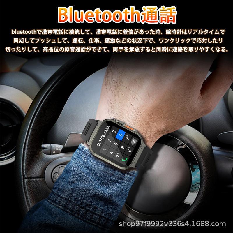スマートウォッチ 日本製センサー 血圧測定 通話機能 着信通知 録音機能 ローカル音楽再生 血中酸素 心拍数 体温測定 歩数計 100+運動モード 600mAh超長航続