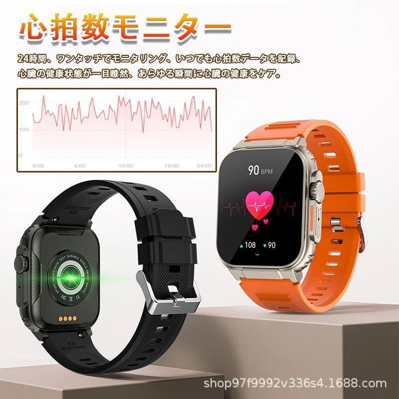 スマートウォッチ 日本製センサー 血圧測定 通話機能 着信通知 録音機能 ローカル音楽再生 血中酸素 心拍数 体温測定 歩数計 100+運動モード 600mAh超長航続