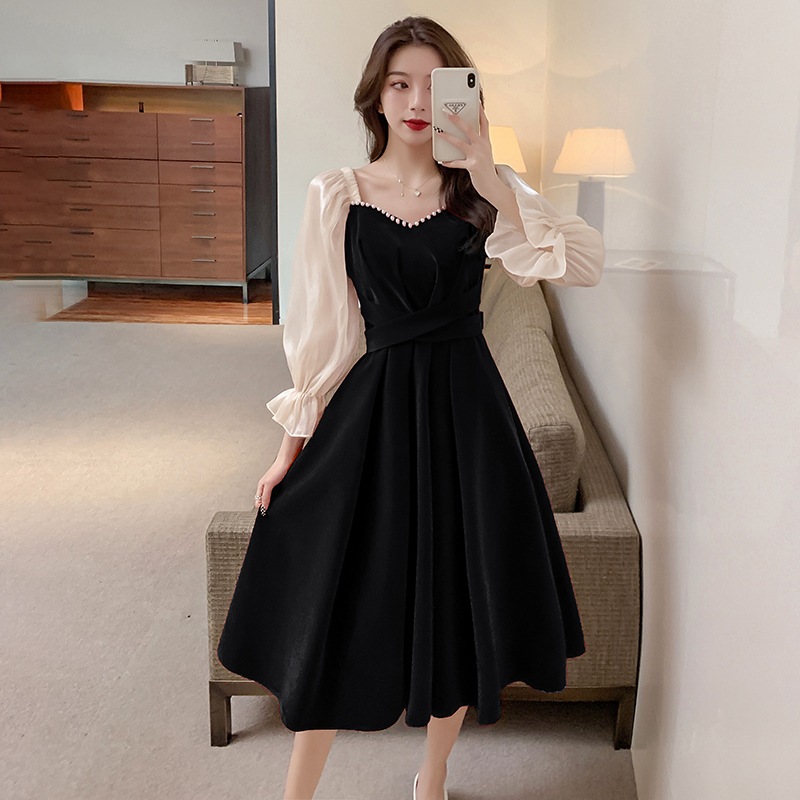 レディース ベルベット ワンピース スクエアネック パール キャンディースリーブ バックリボン フォーマル お呼ばれ パーティー 大人可愛い ママコーデ ママファッション 韓国系 オルチャン 人気 ト レディース ベルベット ワンピース スクエアネック パール キャンディースリーブ バックリボン フォーマル お呼ばれ パーティー 大人可愛い ママコーデ ママファッション 韓国系 オルチャン 人気 ト
