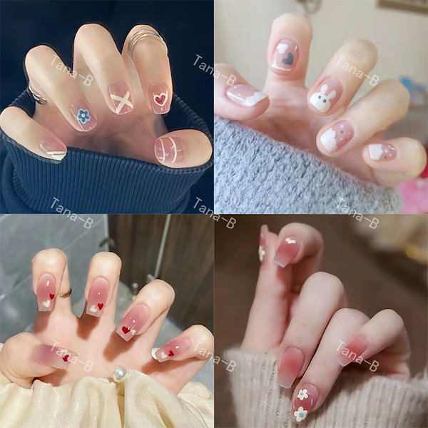 ネイルチップ♡ リピ割 ブルーネイルのネイルデザイン | ネイルチップ(シールタイプ