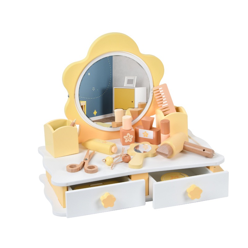 子供向けの家庭演説早期教育木製シミュレーション北欧スタイルのドレッシングテーブルガールプリンセスロールプレイングドレッシングテーブル 子供向けの家庭演説早期教育木製シミュレーション北欧スタイルのドレッシングテーブルガールプリンセスロールプレイングドレッシングテーブル
