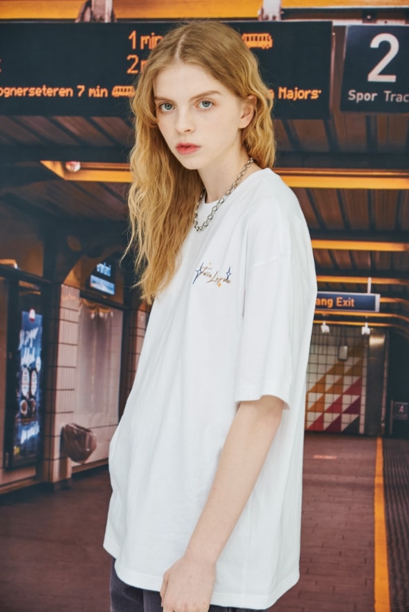 CPGN STUDIO】 Twin Leapers Embroidery Short Sleeve T-shirt T