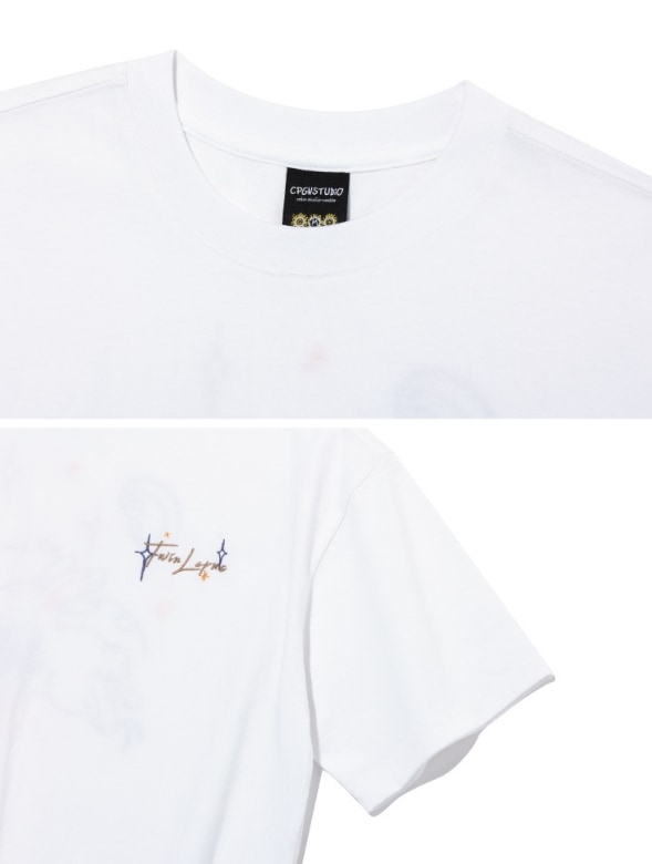 【CPGN STUDIO】Twin Leapers Embroidery Short Sleeve T-shirt CPGN STUDIO】 Twin Leapers Embroidery Short Sleeve T-shirt T