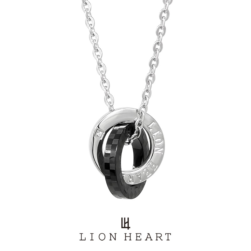 LH-1 ステンレス ラージダブルリングネックレス (ブラック) 04N135SM ネックレス メンズ ブランド プレゼント 誕生日 LH-1 ステンレス ラージダブルリングネックレス (ブラック) 04N135SM ネックレス メンズ ブランド プレゼント 誕生日