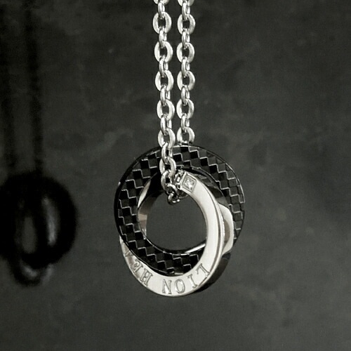 LH-1 ステンレス ラージダブルリングネックレス (ブラック) 04N135SM ネックレス メンズ ブランド プレゼント 誕生日 LH-1 ステンレス ラージダブルリングネックレス (ブラック) 04N135SM ネックレス メンズ ブランド プレゼント 誕生日