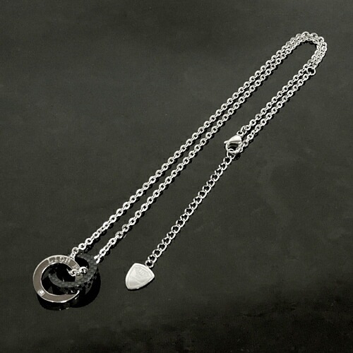 LH-1 ステンレス ラージダブルリングネックレス (ブラック) 04N135SM ネックレス メンズ ブランド プレゼント 誕生日 LH-1 ステンレス ラージダブルリングネックレス (ブラック) 04N135SM ネックレス メンズ ブランド プレゼント 誕生日