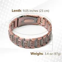 ARADOO プレミアム銅ブレスレット男性用 3X 強度磁気治療リストバンドクロスジュエリーギフト ARADOO プレミアム銅ブレスレット男性用 3X 強度磁気治療リストバンドクロスジュエリーギフト