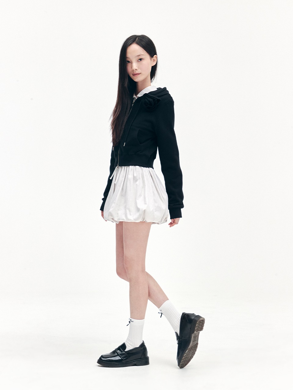 YOUHEE STRIPE BALLON 魅力的 SHIRTS DRESS