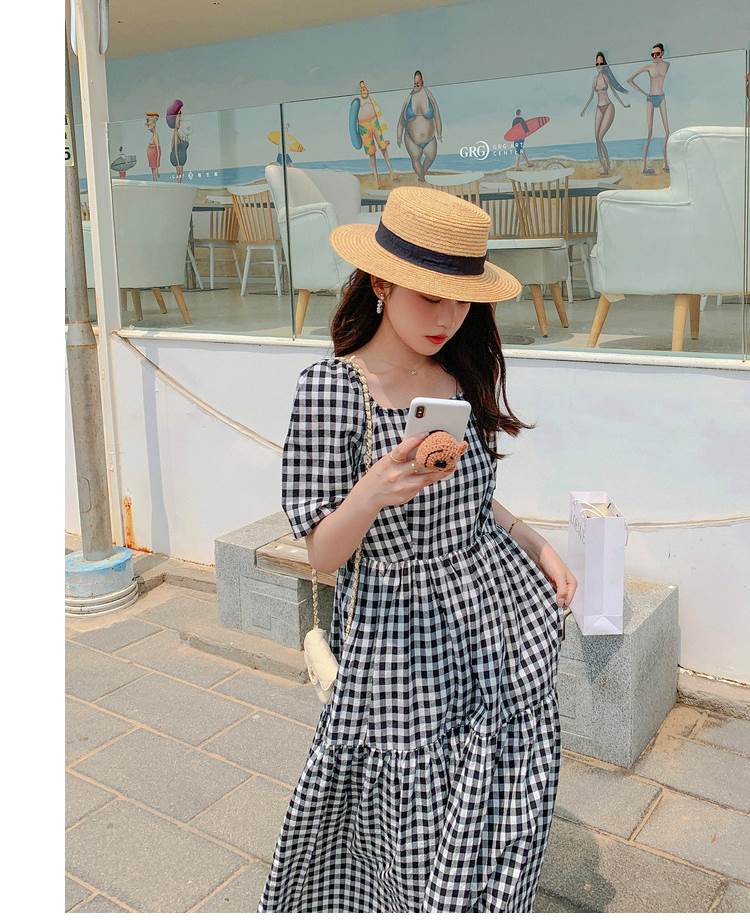 レディース ワンピース ギンガムチェック ティアード ミモレ丈 ロング丈 膝下 半袖 パフスリーブ スクエアネック フレア デコルテ見せ 体型 カバー かわいい 大人可愛い シンプル カジュアル おし レディース ワンピース ギンガムチェック ティアード ミモレ丈 ロング丈 膝下 半袖 パフスリーブ スクエアネック フレア デコルテ見せ 体型 カバー かわいい 大人可愛い シンプル カジュアル おし