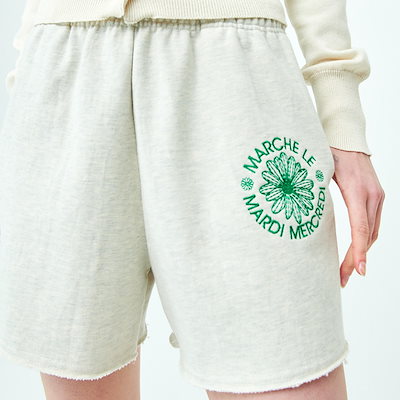 定番再入荷 Mardi Mercredi : 正規品 SWEAT SHORTS MAR : レディース服 日本製得価