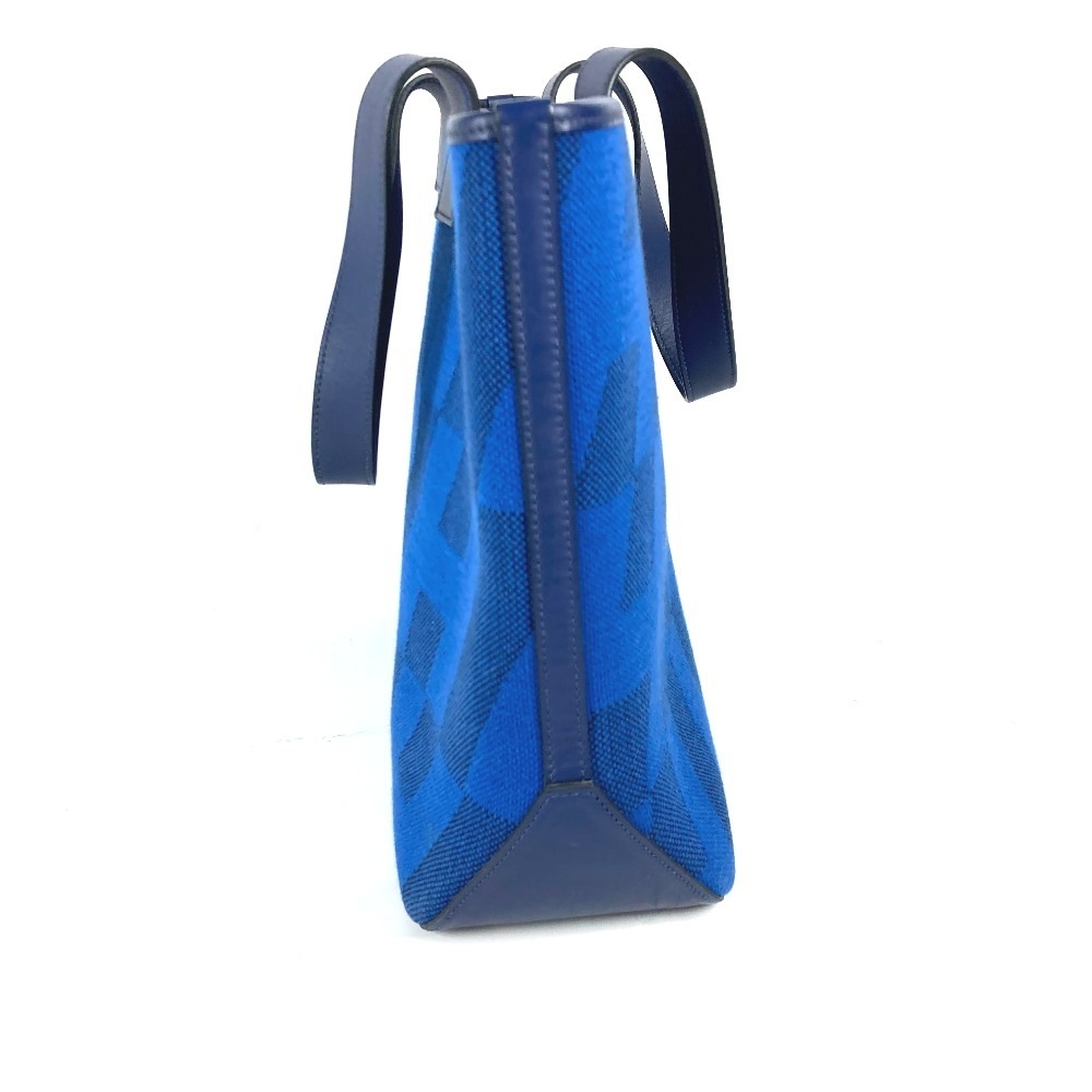 トートバッグ アンビエ GM 40 ハンドバッグ カバン ショルダーバッグ 肩掛け レザー/キャンバス ブルー