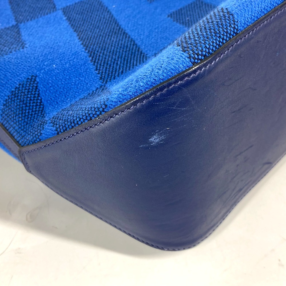 トートバッグ アンビエ GM 40 ハンドバッグ カバン ショルダーバッグ 肩掛け レザー/キャンバス ブルー